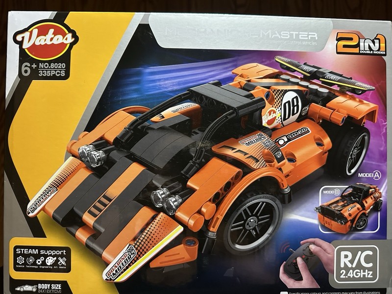 Vatos Mechanical Master 8020 2-in-1 1:24 2.4GHz RC Car Kit Orange/Black