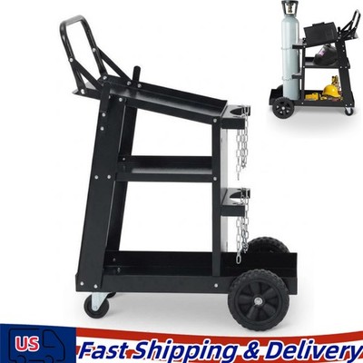 Welding Cart 3-Tier Welder Welding Cart with 360° Swivel Wheels 230lbs