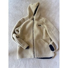 L.L. Bean Mountain Pile Fleece Hoodie Item 510330 Cream Women Size L