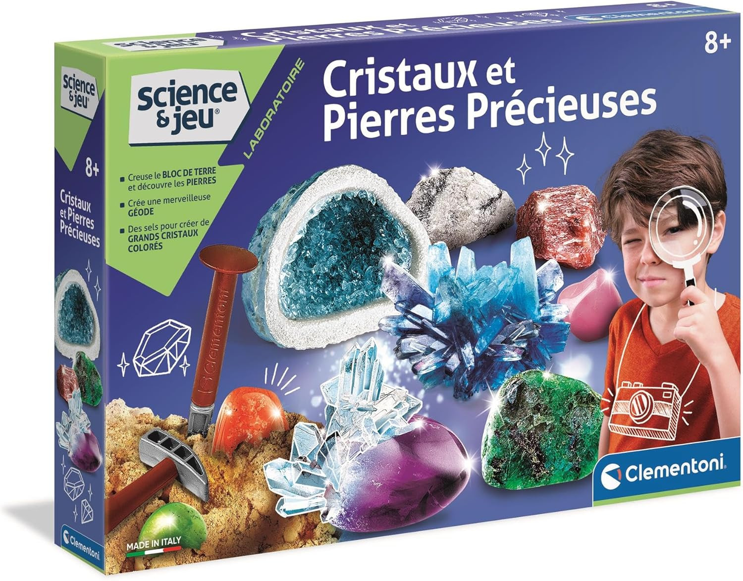 Kit scientifique cristaux pierres précieuses pour stimuler la concentration enfant