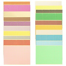 20 Sheets Adhesive Circle Dots Small Stickers Colorful Colored Label