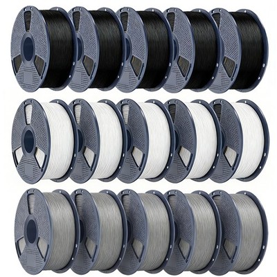 SUNLU 10x1KG ASA ABS PLA PLA+ PETG TPU PETG-CF 10KG 3D Printer Filament 1.75mm