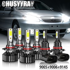 6pcs Led Headlight High Low Fog Light Bulb Fits Toyota Corolla 2005-2008 6pcs Led Headlight High Low Fog Light Bulb Fits Toyota Corolla 2005-2008