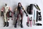 Lot of 2 GI Joe Sigma Six 6 Action Figure 2005 Collection With Misc Weapons