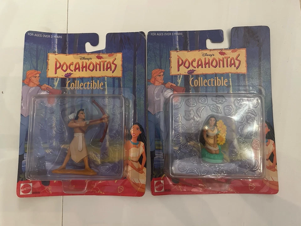 LOTE DE 2 FIGURAS DE POCAHONTAS DISNEY 1994 DE COLECCIÓN, NUEVA FIGURA DE JUGUETE MATTEL Foto 2 de 4