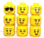 Lego 9 Head Heads For Female Girl  Minifigure Yellow