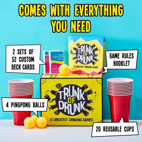 Trunk of Drunk - Fun Adult Party Game, Perfect for Drinking Games, Adult Board a - Photo 8/9