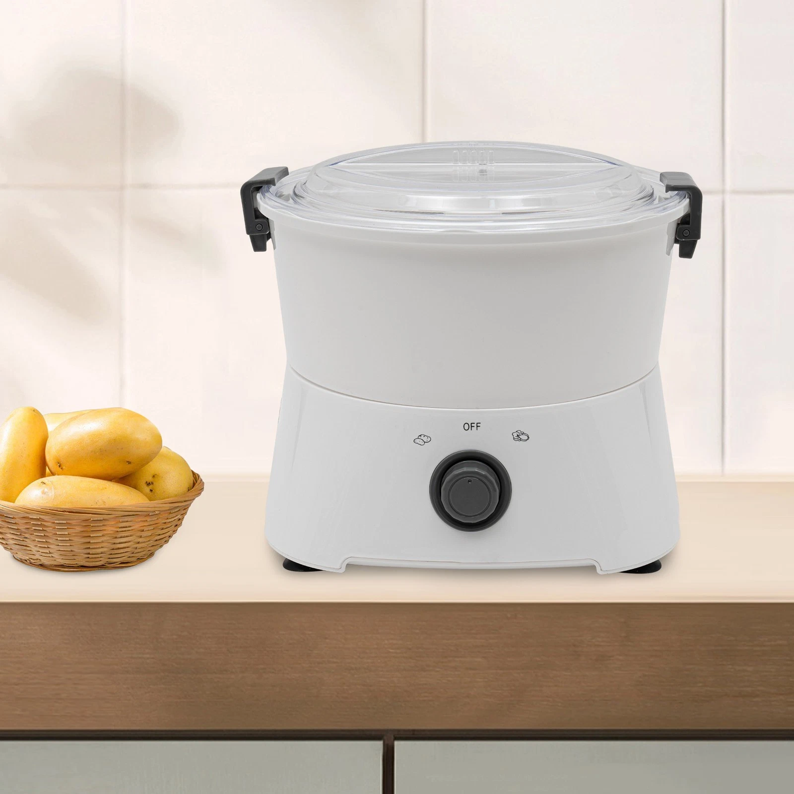 Electric Potato Peeler One-button Drive Automatic Peeler Spinner Machine 85w