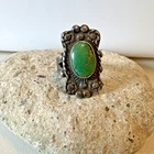 Vintage Native American Turquoise Ring Sterling Silver Navajo Ring sz 6