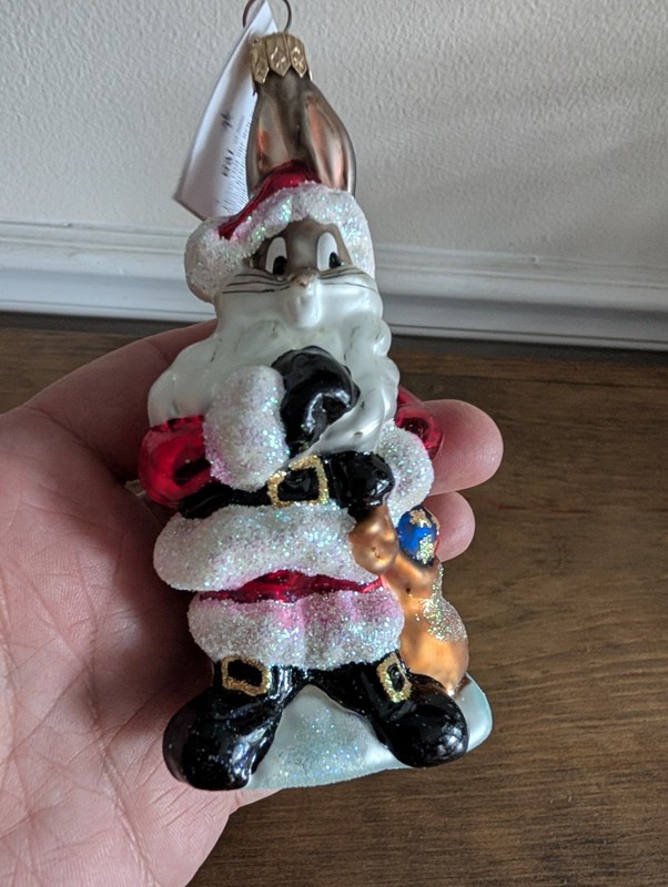 1999 Christopher Radko Bugs Bunny Santa Looney Tunes Ornament #831/5000 99-WB-13
