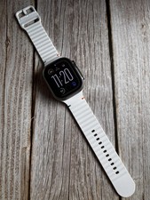 Premium White Textured Apple Watch Strap &ndash; Silicone &ndash; 42/44/45/46/49mm