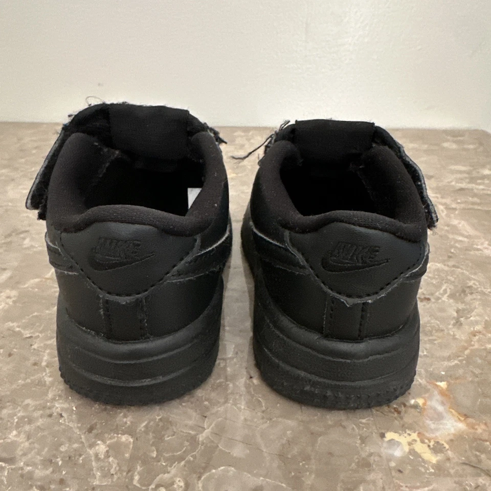 Nike Air Force 1 Low TD Triple Black 314194-009 Toddler Size 6C Sneakers Shoes - Image 4 of 4