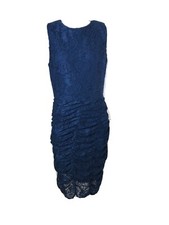 Eliza J Teal Ruched Lace Bodycon Dress, Size 12P, NWOT, $148