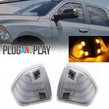 2pcs for 2010-2017 Dodge Ram Pickup Truck LED Tow Side Mirror Turn Signal Lights