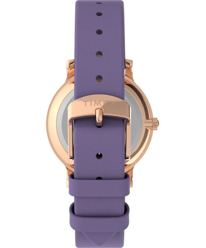 Ladies New Stunning Timex Transcend Rose Gold Textured Dial 34mm Watch TW2V67100 - Picture 5 of 6