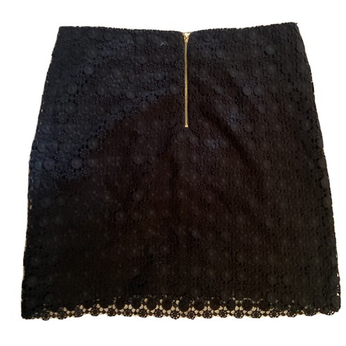 Vince Camuto Womens 6 Straight Skirt Short Black Lace Cotton Lined Witchy Goth - Picture 2 of 10