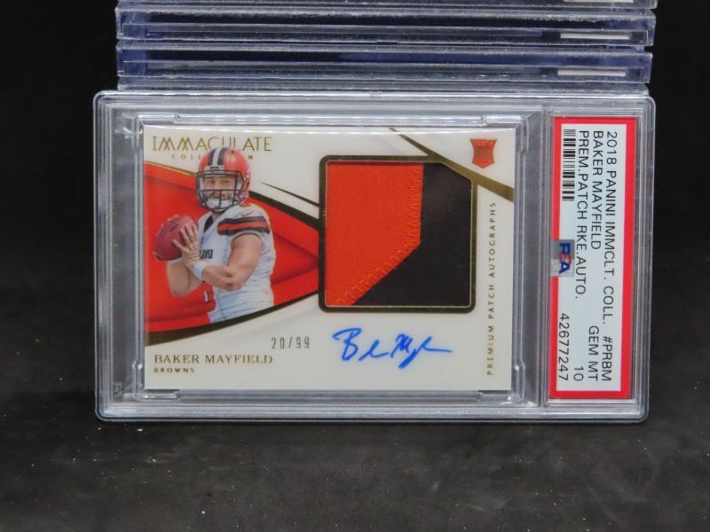 Baker Mayfield Panini Immaculate Collection Premium Patch Rookie Autograph #PRBM Base