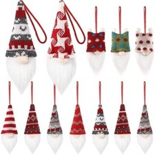 Skylety 12pc Holiday Gnome Plush Doll Ornaments NWOT