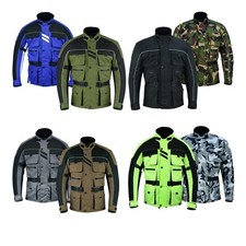 Warrior 6 Pockets Motorcycle Cordura Textile Waterproof CE Armour Bikers Jacket