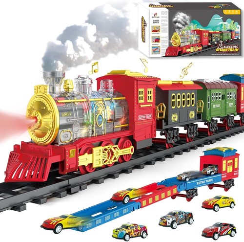 Electric Train Set with Smoke, Lights and Sound ON/Off switch ...