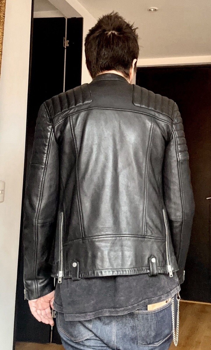 All Saints Jasper Leather Moto Jacket XS | eBay