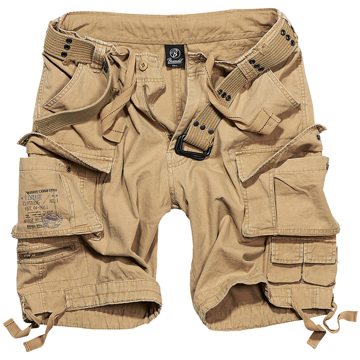 Brandit Savage Vintage Cargo Combat Mens Summer Shorts Army