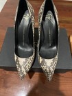 GIUSEPPE ZANOTTI Yvette 100 Leather Spitonino Print Naturale Pumps 37.5 Elegant — photo 5