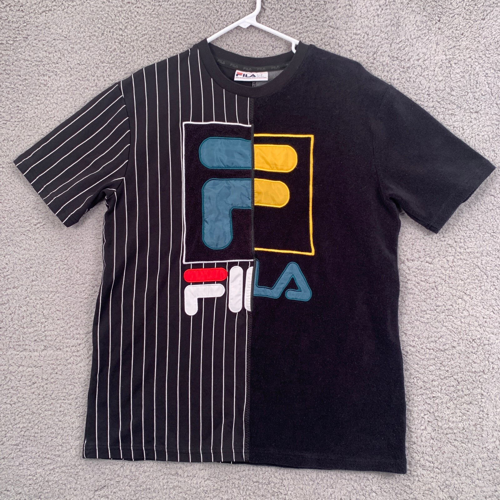 FILA Maglietta Uomo Manica Corta Media M Panno Terry Ricamato Grafica Tee