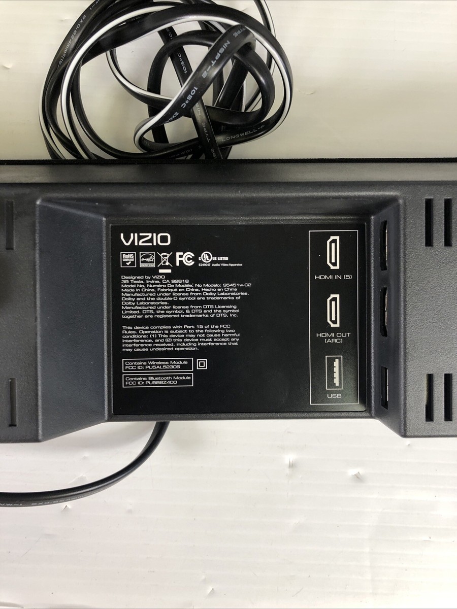 Vizio S3851w-D4 Sound Bar Subwoofer Speaker System with speaker stands