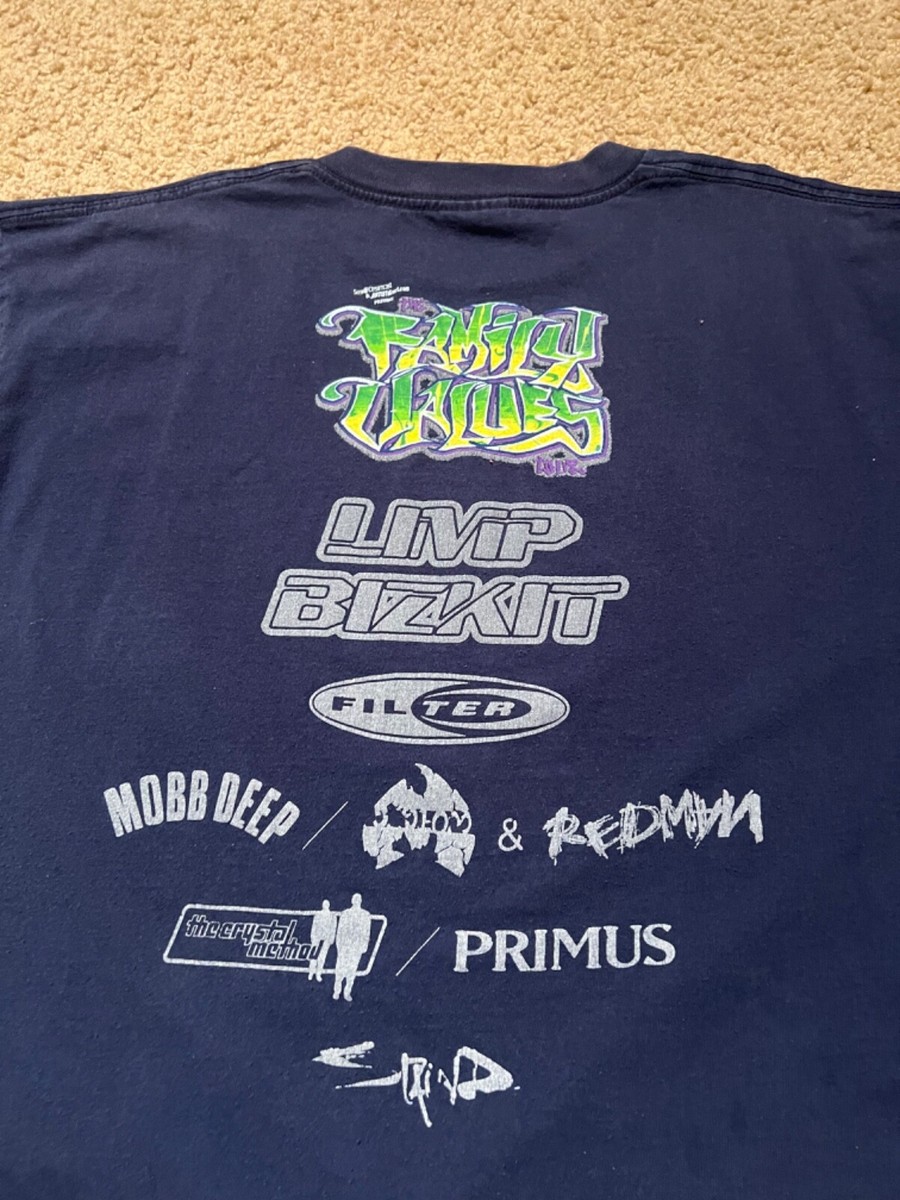 Family Values Tour 1999 セガ ドリームキャスト Tシャツ Vintage Rare 1999 Sega Dreamcast Family Values Tour T-Shirt