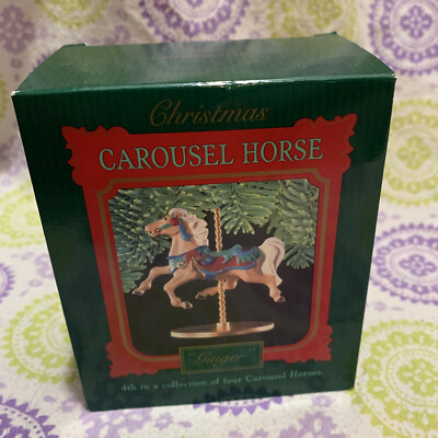 Hallmark Keepsake Ornament Carousel Horse GINGER Christmas 4th in Series 1989 