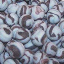 Bulk 16mm Tarantula Glass Mega Marble Players Pk 100 Matte Gray & Black Vacor