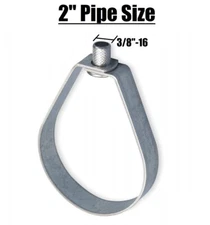 2" Pipe Size Swivel Loop Hanger Tolco Fig 200 Style Adjustable Band 3/8"-16