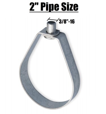 2'' Pipe Size Swivel Loop Hanger Tolco Fig 200 Style Adjustable Band 3/8''-16