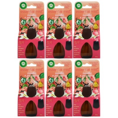 Box of 6x Air Wick Essential Mist Refill, Vanilla & Pink Papaya, 0.67 Oz