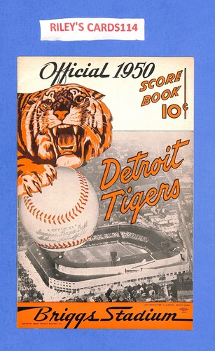 1950 54 55 Detroit Tiger Vintage Programas Colección Lote (YANKS, BOSTON CHICAGO) - Imagen 2 de 7