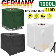IBC CONTAINER 1000L ABDECKUNG HOOD UV-SCHUTZ H&Uuml;LLE REGENWASSERTANK ABDECKPLANE