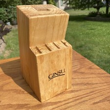GINSU Wooden Knife Block Only  9 slot - Cutle...