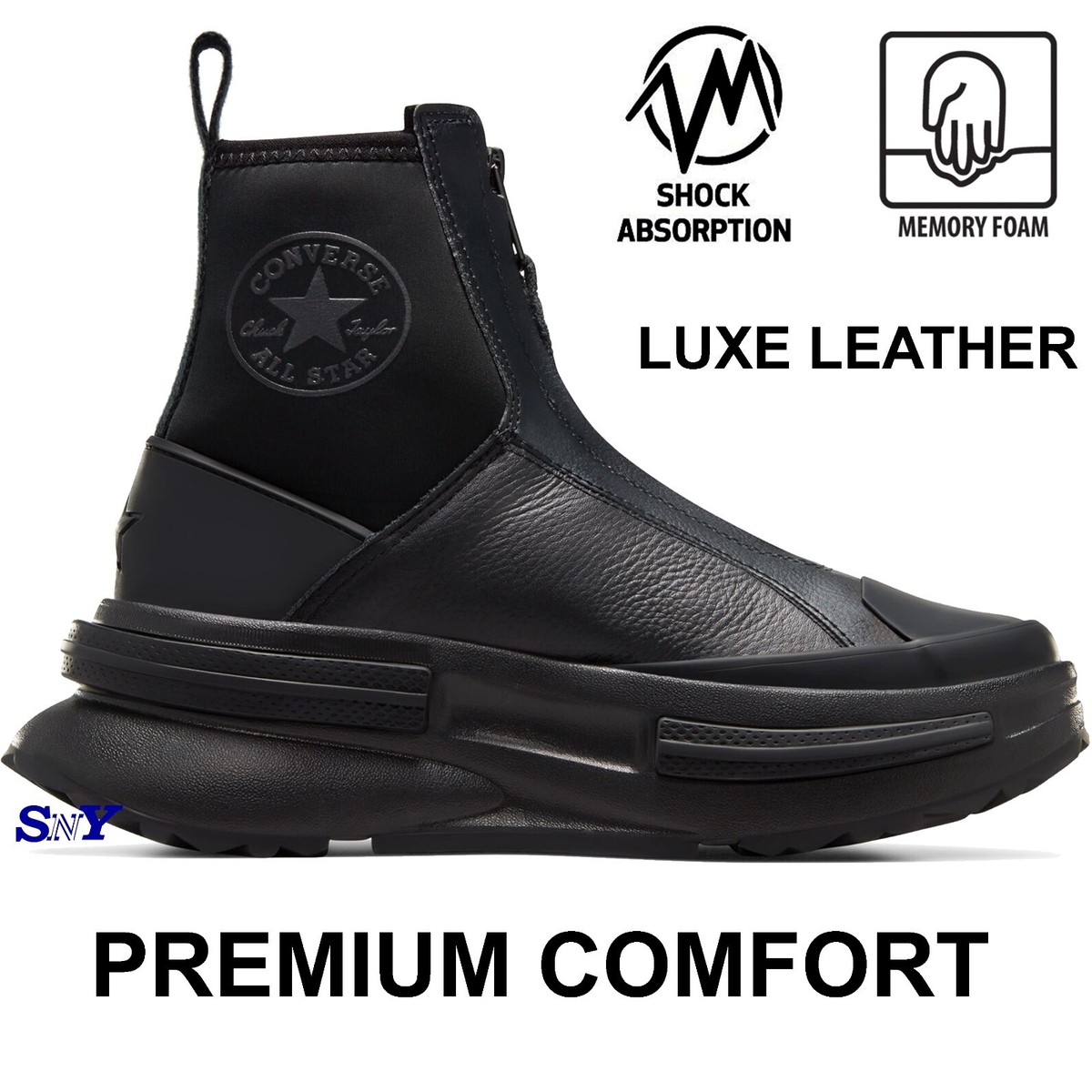 CONVERSE Men's Run Star Legacy Chelsea Boot CX Leather Upper Foam