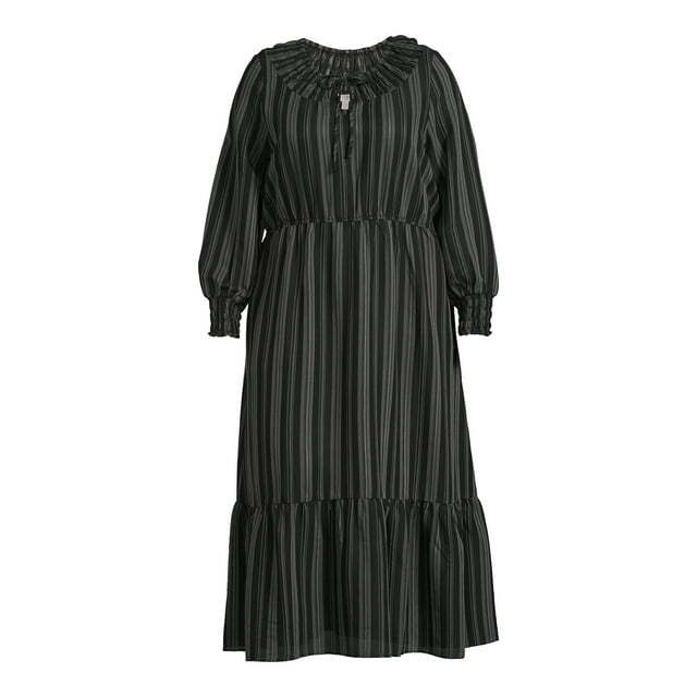 Terra & Sky Women's Black Tiered Long Sleeve Peasant Maxi Dress Plus Size NEW | eBay Terra & Sky Women's Black Tiered Long Sleeve Peasant Maxi Dress Plus Size NEW | eBay