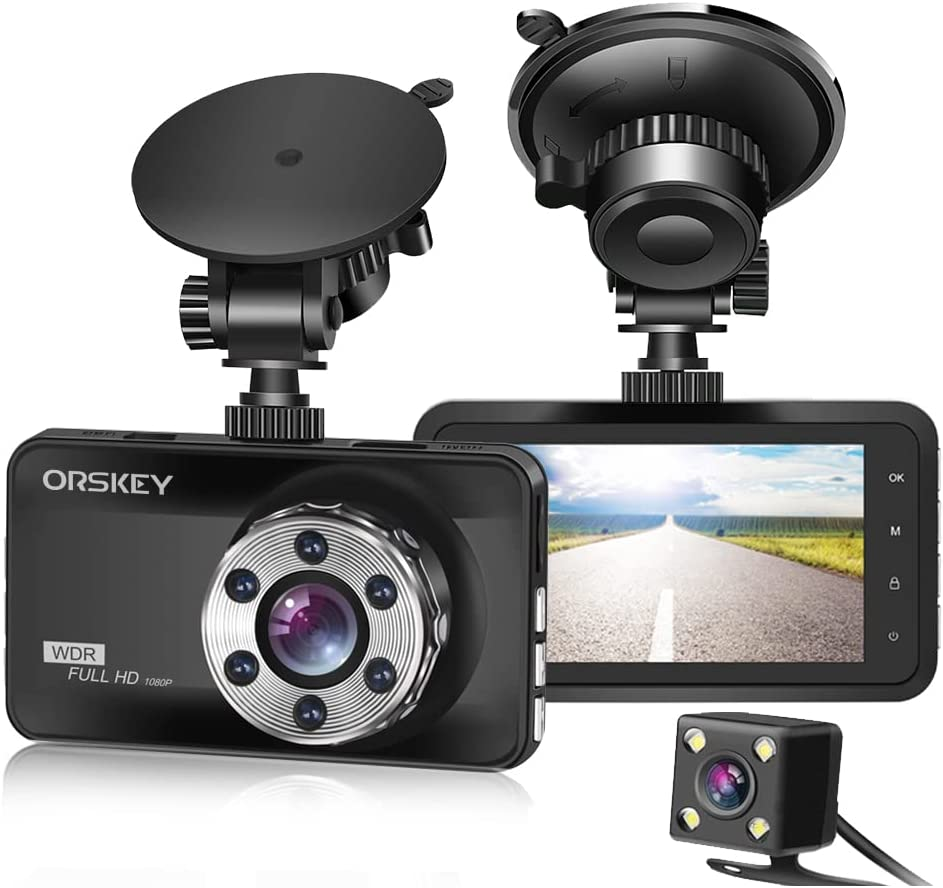 Dash Cam Front and Rear 1080P Full HD Dual Dash Camera in Car Camera Dashboard C
