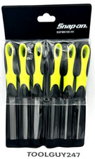 Snap On Sgfmn106 Hv Hi-viz Yellow 6pc Soft Grip Handle Miniature File Set New Snap On Sgfmn106 Hv Hi-viz Yellow 6pc Soft Grip Handle Miniature File Set New