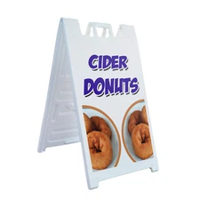 A-frame Sidewalk Cider Donuts 24" x 36" Double Sided A-Frame Sidewalk Sign