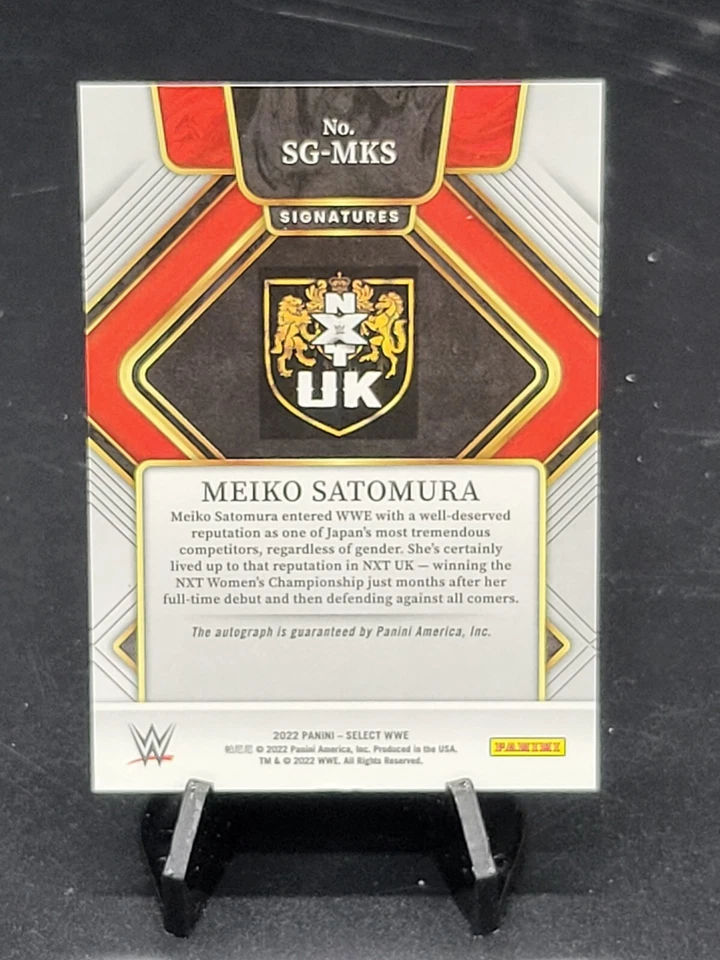 MEIKO SATOMURA 2022 WWE PANINI SELECT AUTO AUTOGRAPH NXT UK WRESTLING CARD - Image 2 of 2