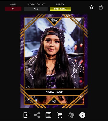 DIGITAL Topps Slam 25 BASE SERIES Purple Lightning - CORA JADE