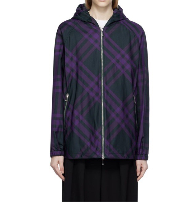 Burberry VINE チェック ウィンドブレーカー Burberry Hooded Vine Check Windbreaker Jacket Size M | eBay