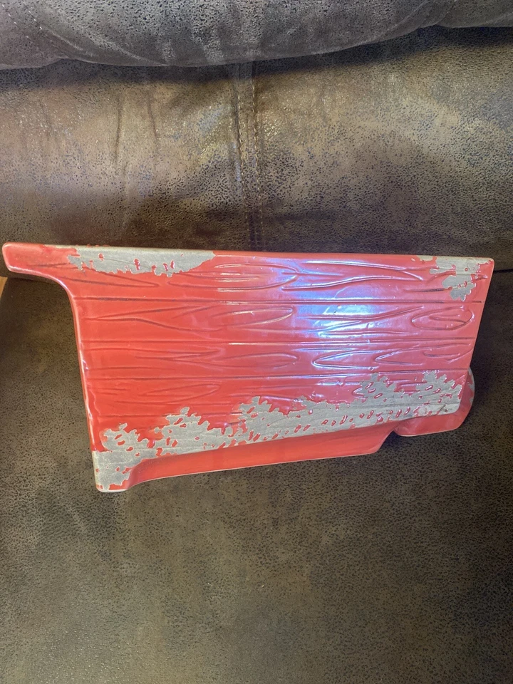 New Wheelbarrow Flower Pot Ceramic Terracotta Planter Plant Vtg Old Farm Look - Image 3 of 4