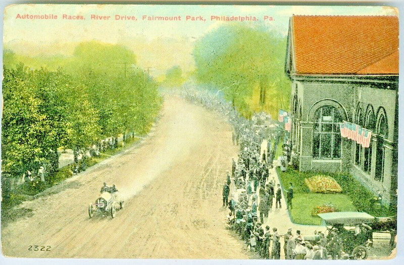 Philadelphia A 1911 Automobile Races on River Drive in Fairmont Park