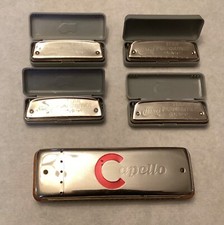 VINTAGE HARMONICA Huang STAR PERFORMER w/case LOT OF 5