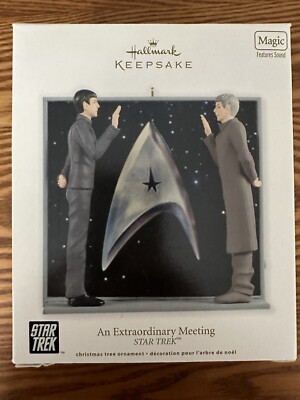 Hallmark Keepsake Star Trek ''An Extraordinary Meeting'' Spock Magic Sound 2012